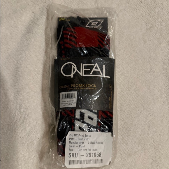Brand new O`Neal Pro MX Sock PLAID (One Size) - Picture 3 of 5
